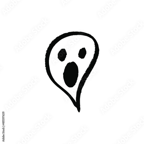 Monochrome ghost apparition spook horror set. Ghost shadow funny. ghost sheet for halloween character design. Isolated vector illustration.