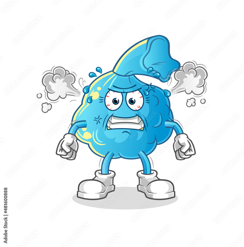 fever compress very angry mascot. cartoon vector fever compress very angry mascot. cartoon vector