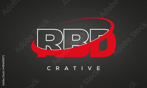 RBD creative letters logo with 360 symbol Logo design photo