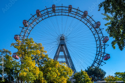 Giant Ferris Wheel located in Prater Park.
