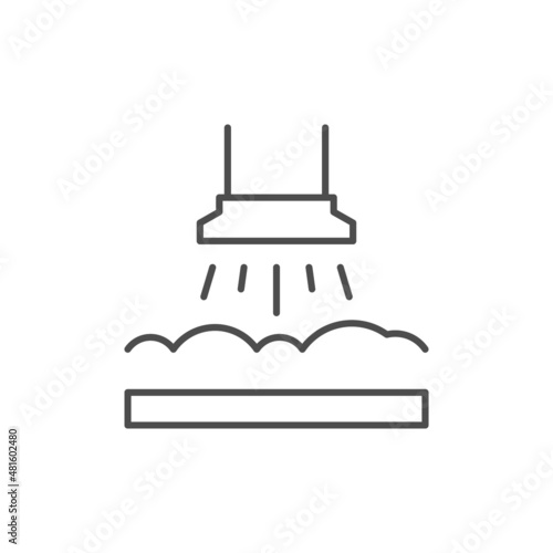 Foam insulation line outline icon