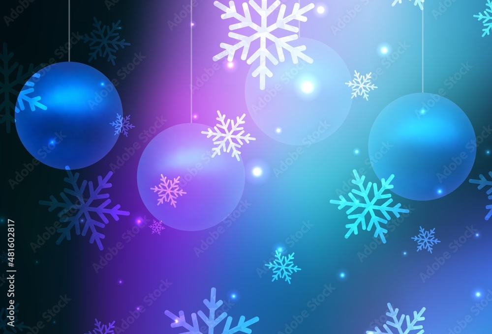 Dark Pink, Blue vector pattern in Christmas style. Dark Pink, Blue vector pattern in Christmas style.