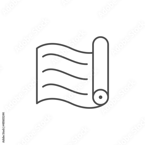 Construction membrane line outline icon