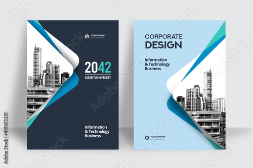 City Background Business Book Cover Design Template