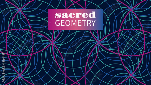 Minimal design poster with circles geometry pattern.