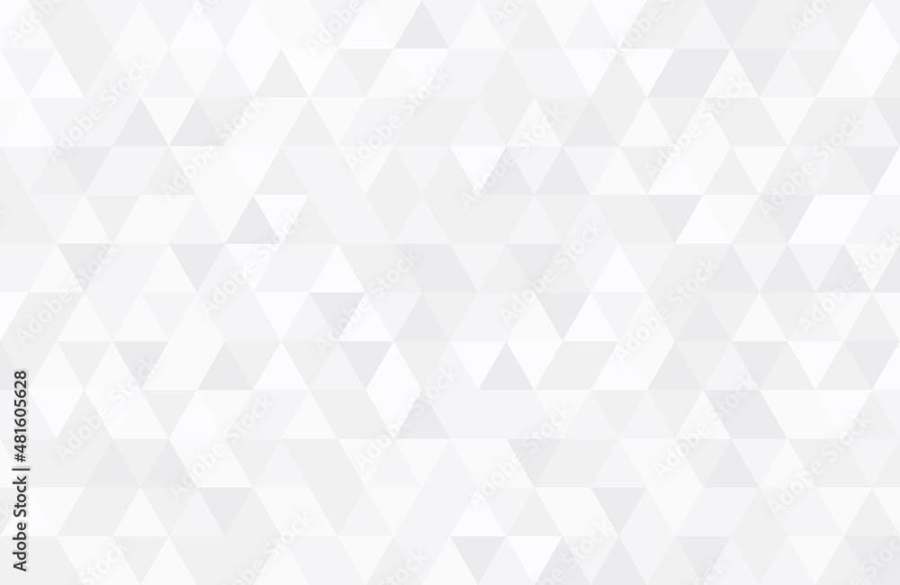 Obraz premium Abstract white and gray Triangular mosaic texture pattern background.