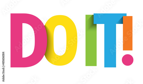 DO IT! colorful vector typography banner