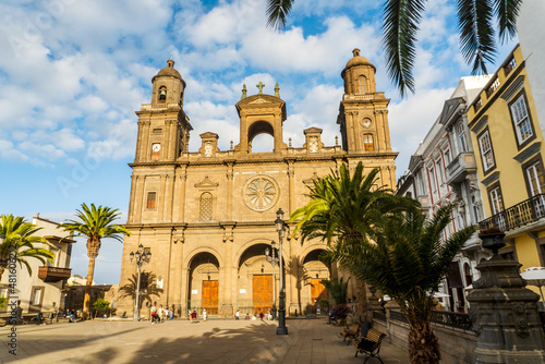 Old Santa Ana Cathedral in the main square of historic Vegueta, Las Palmas de Gran Canaria, Spain photo
