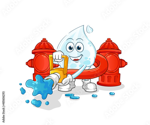 milk drop firefighter vector. cartoon character