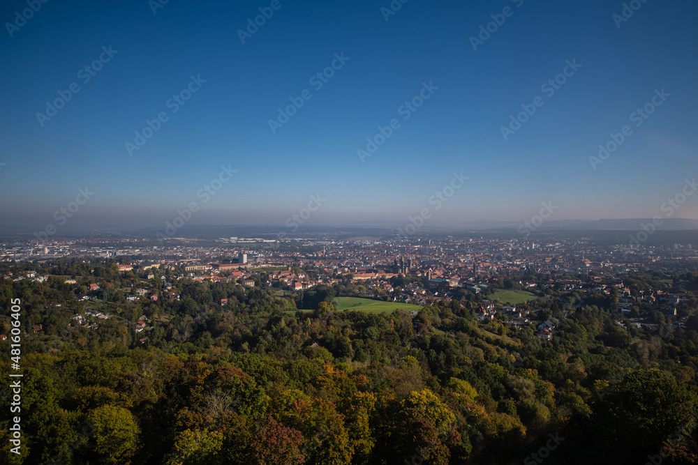 Panoramablick auf Bamberg vom Kloster Michaelsberg 