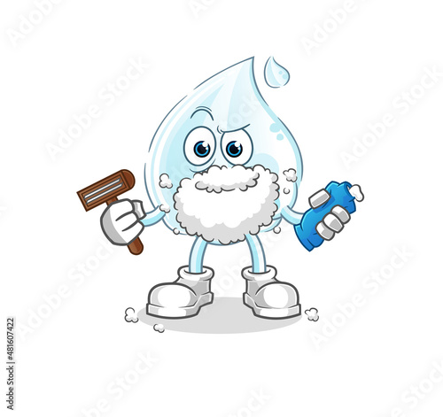 milk drop shave facial hair vector. cartoon character