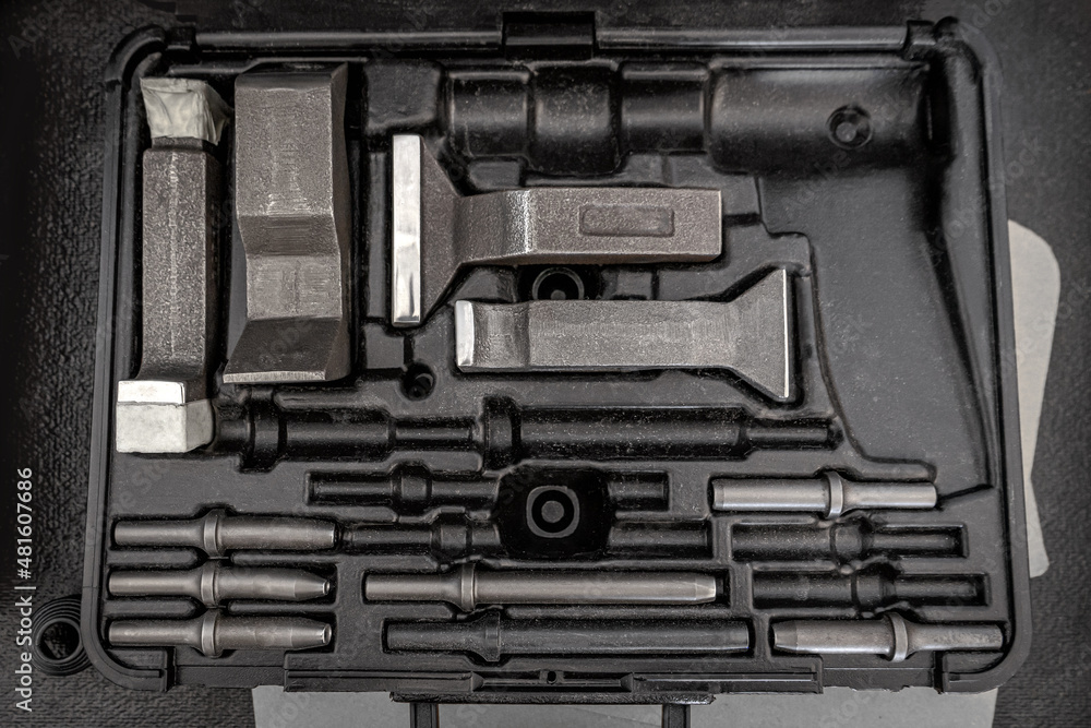 Black box with metal keys for repair and assembly of mechanisms. Black box with metal keys for repair and assembly of mechanisms.