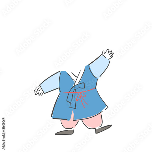 얼굴합성용 한복 옷 일러스트