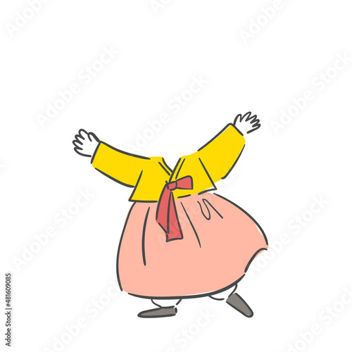 얼굴합성용 한복 옷 일러스트