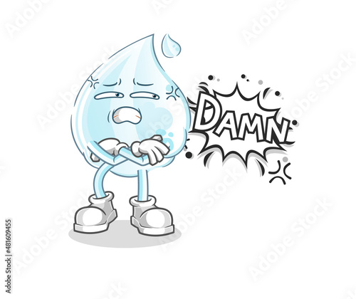milk drop very pissed off illustration. character vector