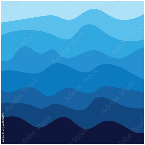 Abstract Water wave design background