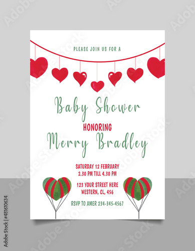 Editable Valentines Day Brunch Invitation, Pink Red hearts watercolor invite, Hearts invitation for Valentine's day,  Girls Night Invitation