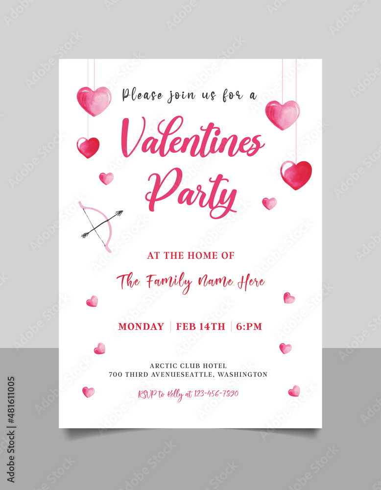 Valentines Day Party Invitation | Valentine Birthday Invitation | Sweetheart First Birthday Invite | Party Invite | Kids Valentines party