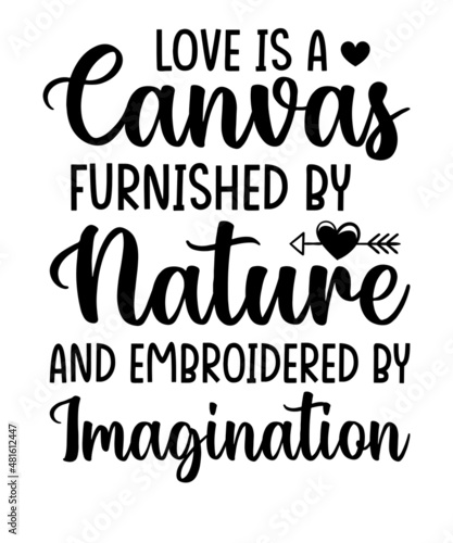 Love is a canvas svg design