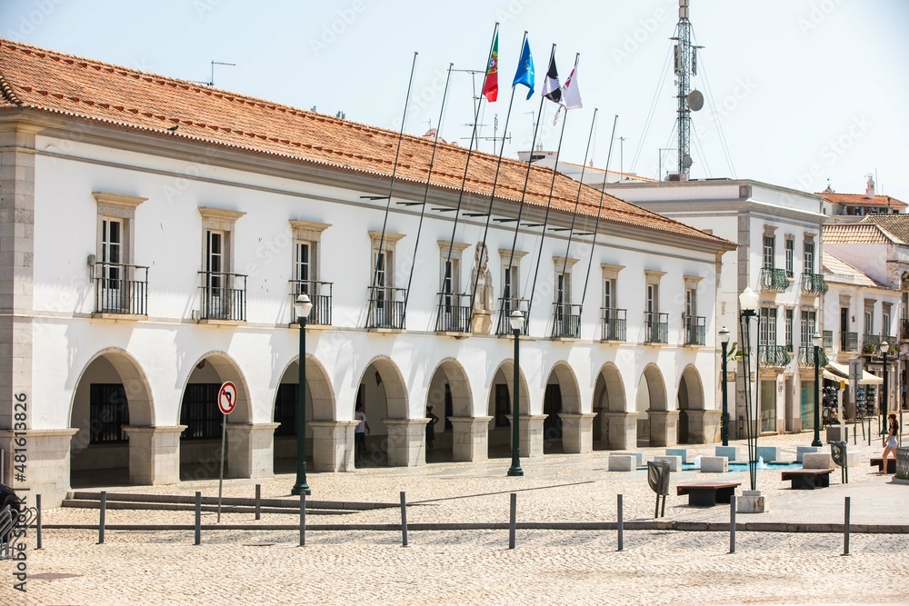 Naklejka premium Architecture details of Tavira small city, Algarve, Portugal