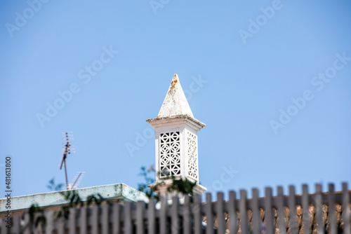 Architecture details of Tavira small city, Algarve, Portugal