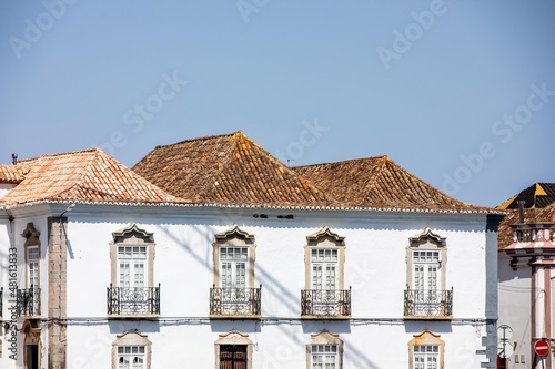 Architecture details of Tavira small city, Algarve, Portugal