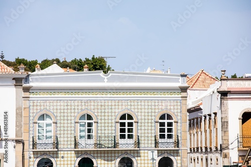 Architecture details of Tavira small city, Algarve, Portugal