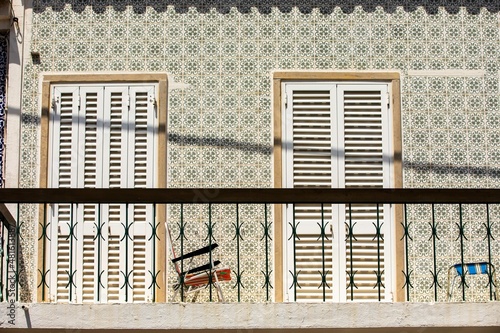 Architecture details of Tavira small city, Algarve, Portugal