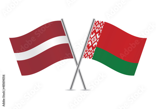 Latvia and Belarus flags. Latvian and Belarusian flags isolated on white background. Vector illustration. Free Download Latvia and Belarus flags. Latvian and Belarusian flags isolated on white background. Vector illustration. - GFXLoad