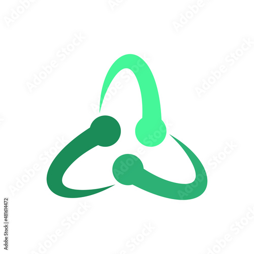 integrated system logo or symbol vector