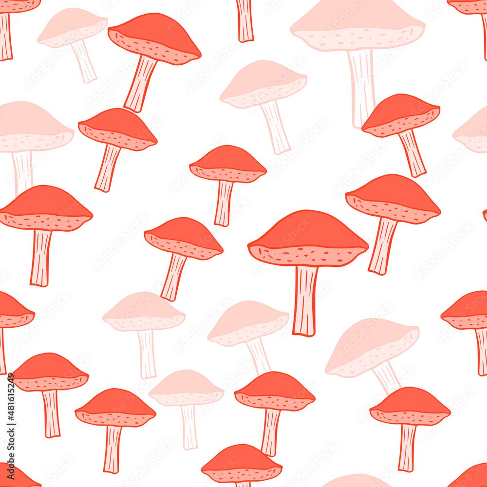 Mushrooms seamless pattern. Fungi background. Mushrooms seamless pattern. Fungi background.