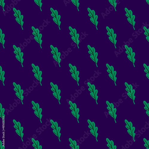 Oak leaf seamless pattern. Plant background. © Lidok_L
