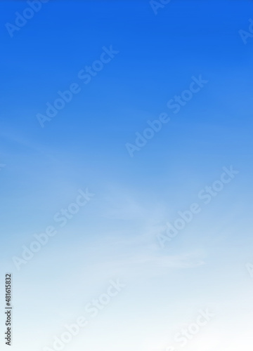 Heavenly clouds background summer. Blue sky with white fluffy cirrus clouds soft focus. Concept of freedom, relaxation, ecology. Copy space..