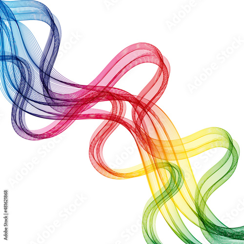 Transparent color spectrum wave design, abstract background eps10