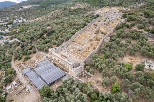 View of Metropolis ancient site in Izmir province of Turkey. Metropolis was founded during the Early Bronze Age, about 5,000 years ago photo