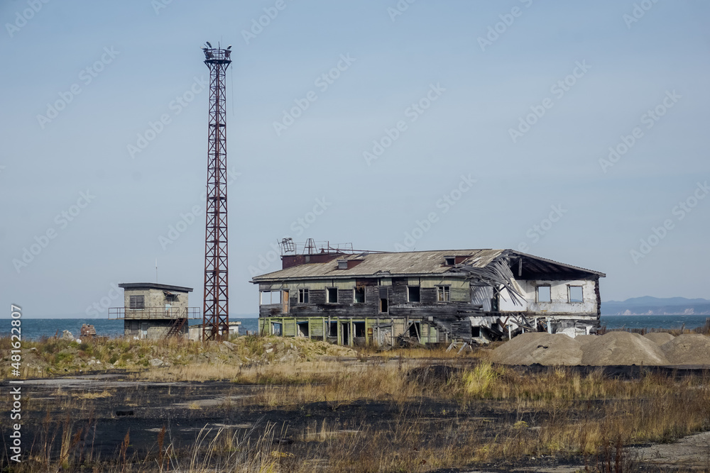 Old abandoned sea port in Aleksandrovsk-Sakhalinsky Old abandoned sea port in Aleksandrovsk-Sakhalinsky