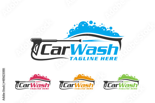 pressure car wash logo design photo