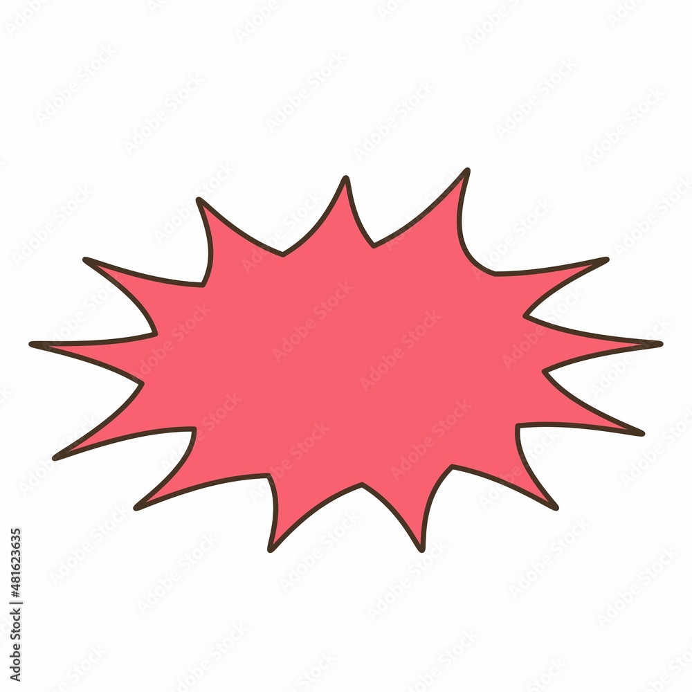 Colorful speech bubble of simple lines Colorful speech bubble of simple lines