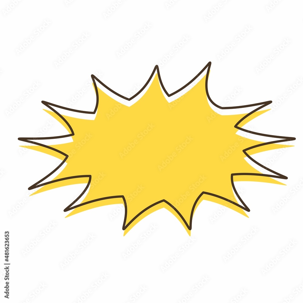 Colorful speech bubble of simple lines Colorful speech bubble of simple lines