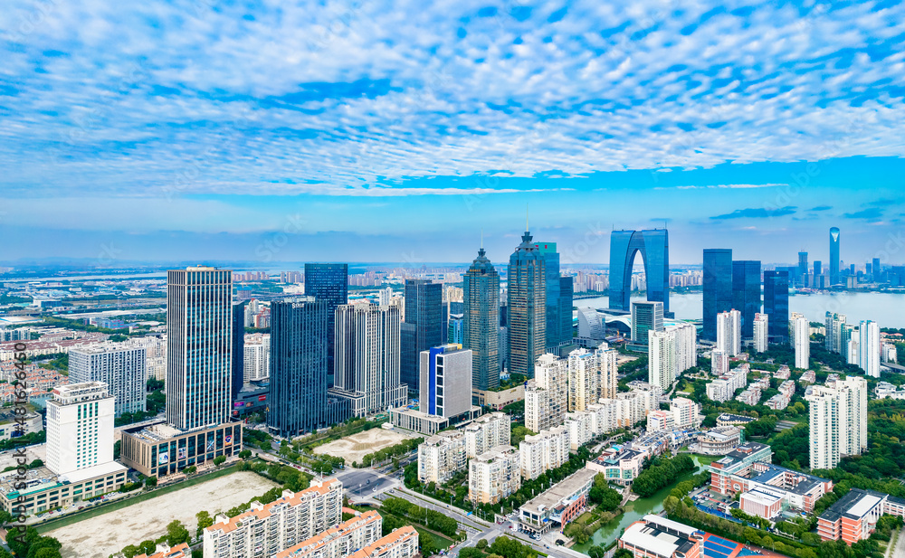 Fototapeta premium Urban scenery of Suzhou City, Jiangsu Province