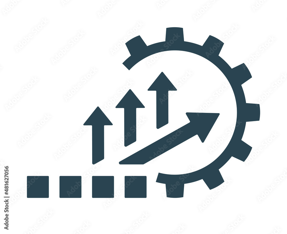 Vector illustration of an icon, logo, business, finance and marketing. Growth, achievements.