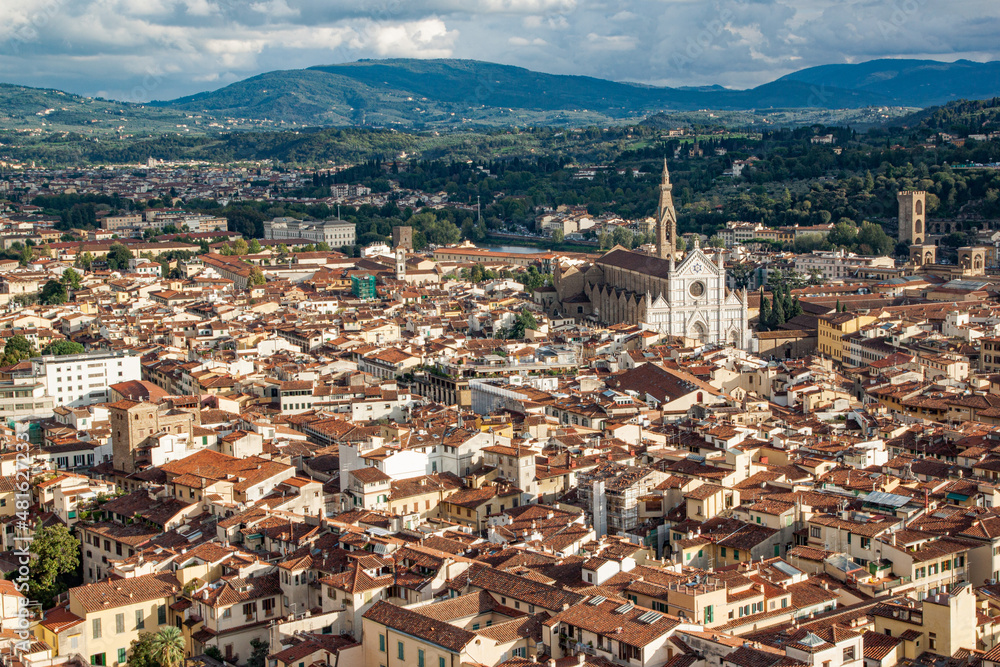 Firenze con Santa Croce vista dalla cupola del Brunelleschi