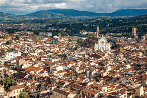 Firenze con Santa Croce vista dalla cupola del Brunelleschi photo