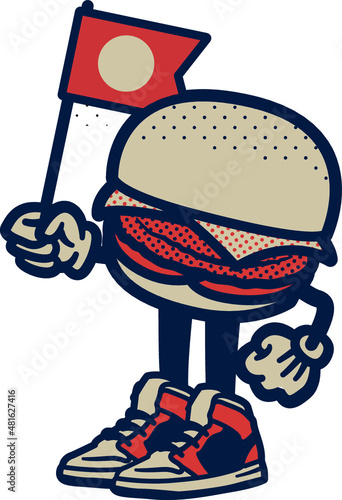 Burger character mascot