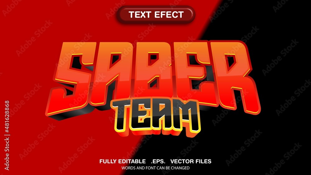3d esport logo editable text effect premium style vector template