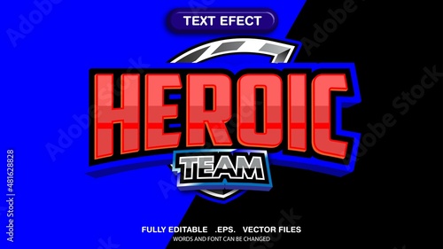 3d esport logo editable text effect premium style vector template