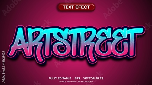 Editable text effects cyber style theme