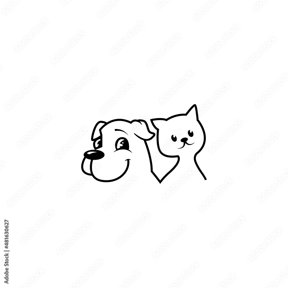 Fototapeta premium Animal and dog and cat Related Logo Design For Your Business