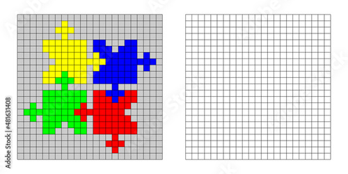 Educational game for children. Drawing kids activity. Handwriting practice. Vector illustration. 