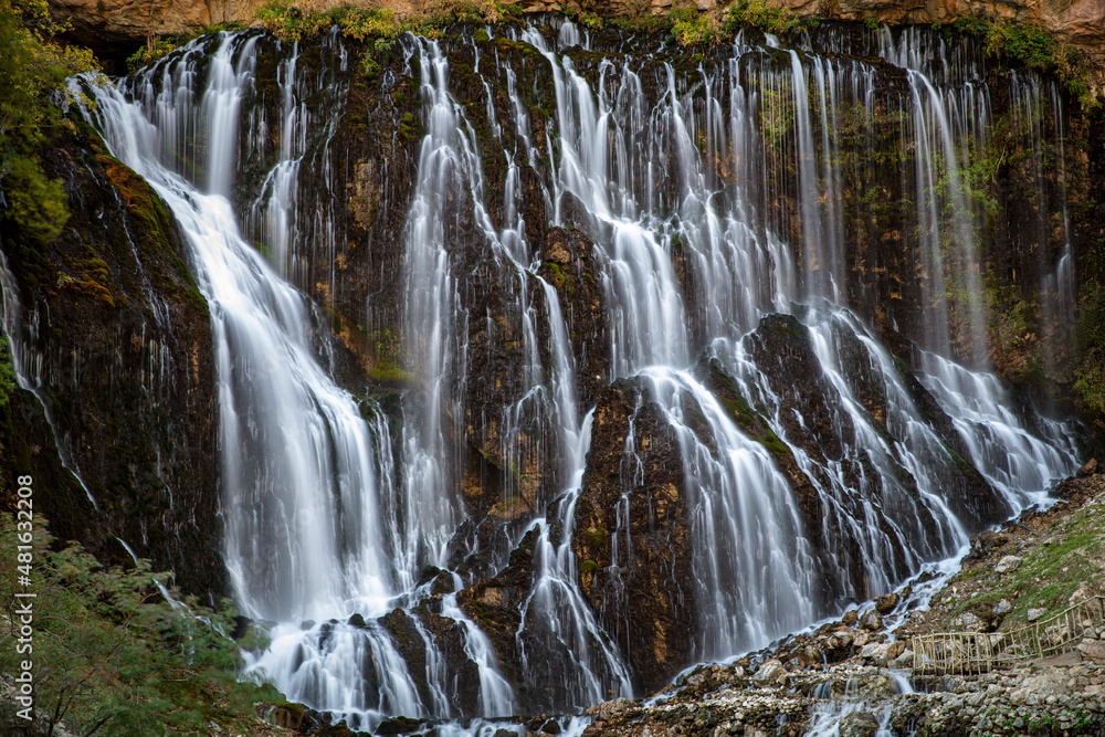Obraz premium Kapuzbasi waterfall is the second highest waterfall in the world and it is the most beautiful nature place hiding in Anatolia, which is rarely hidden.